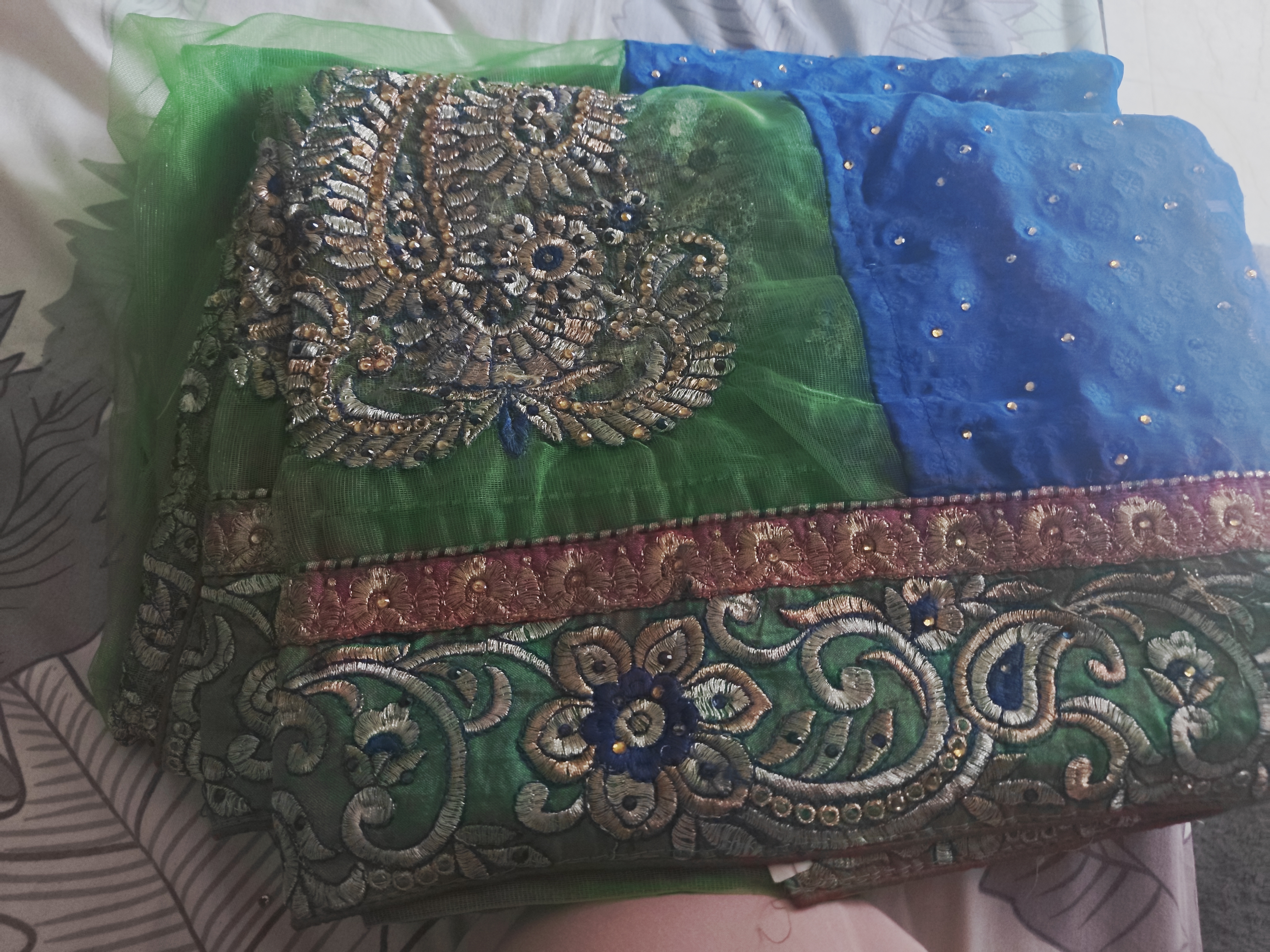 Net saree with georget pallu Net saree with georget pallu