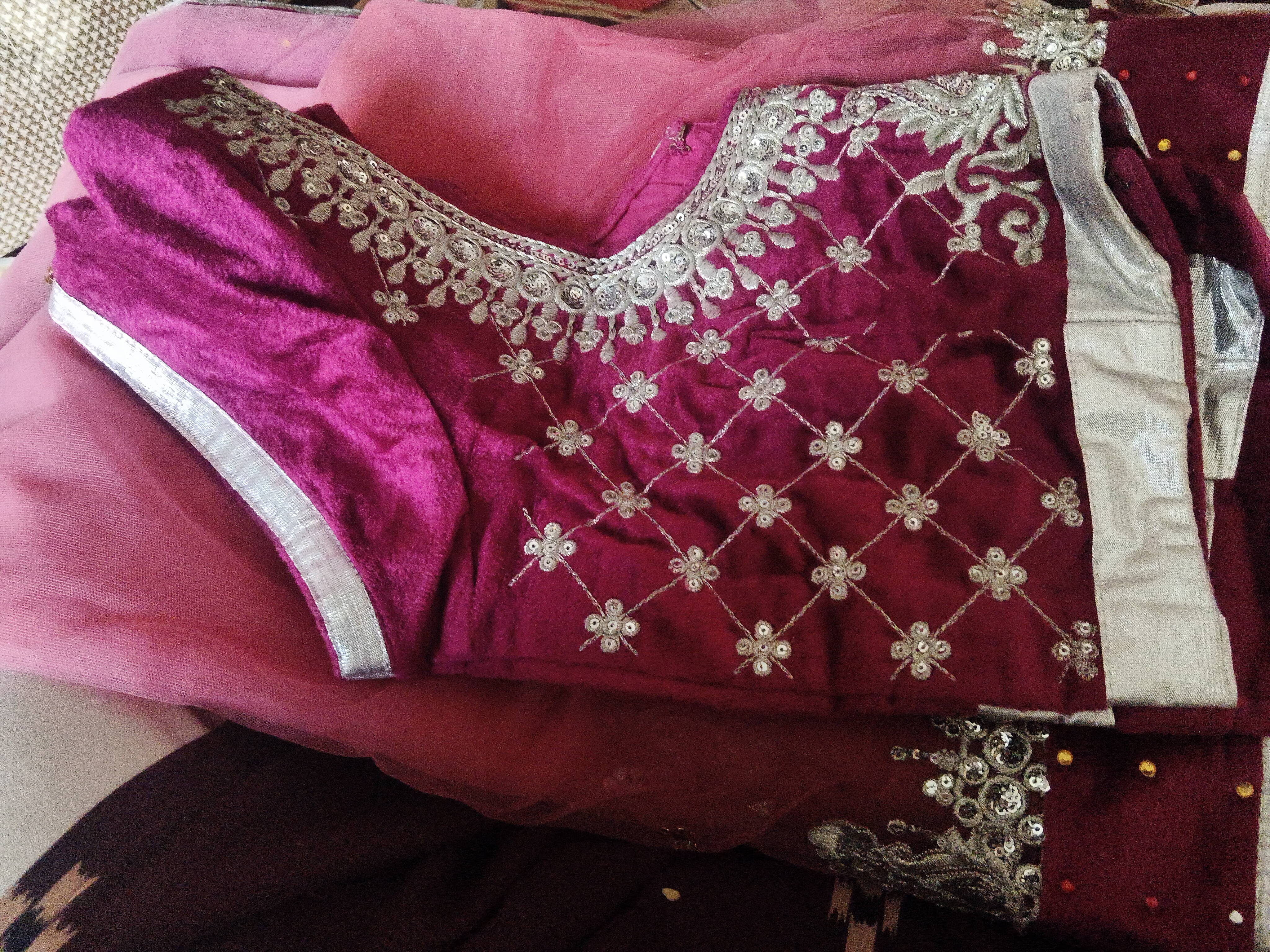 Pink saree