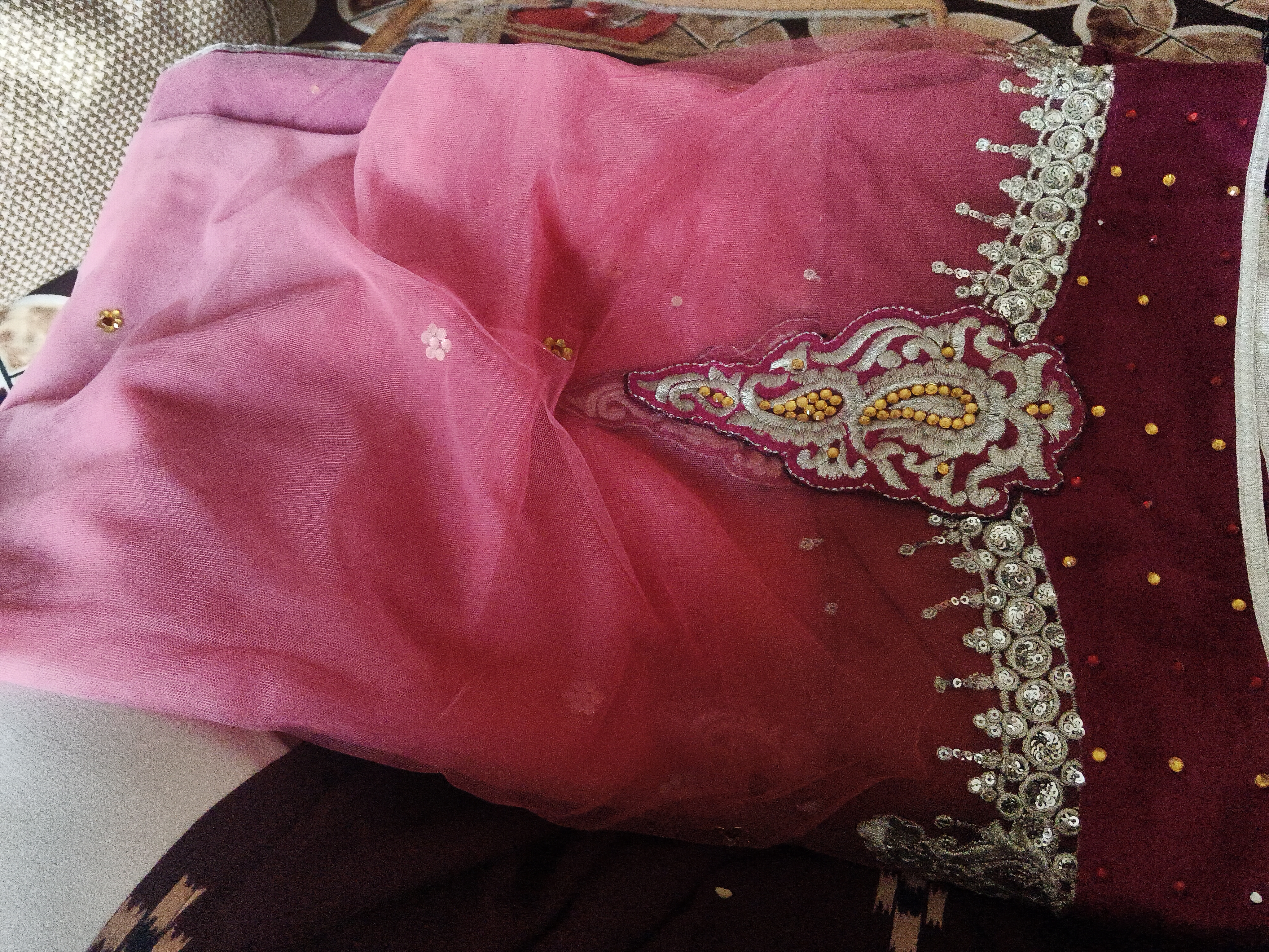 Pink saree