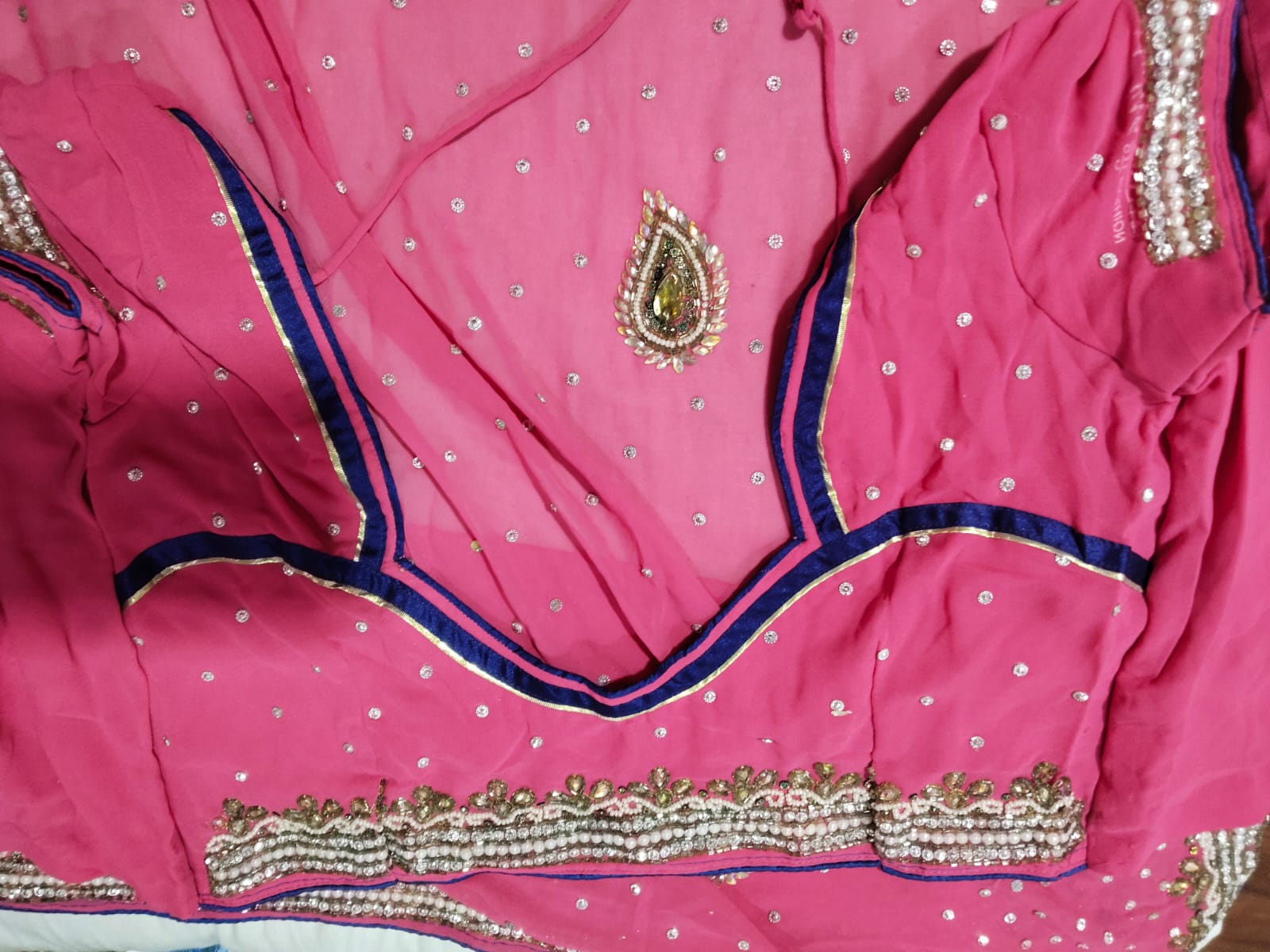 Georgette Stone Design Saree 
