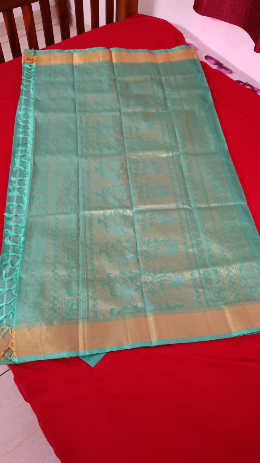 Kancheepuram saree unused with blouse piece 