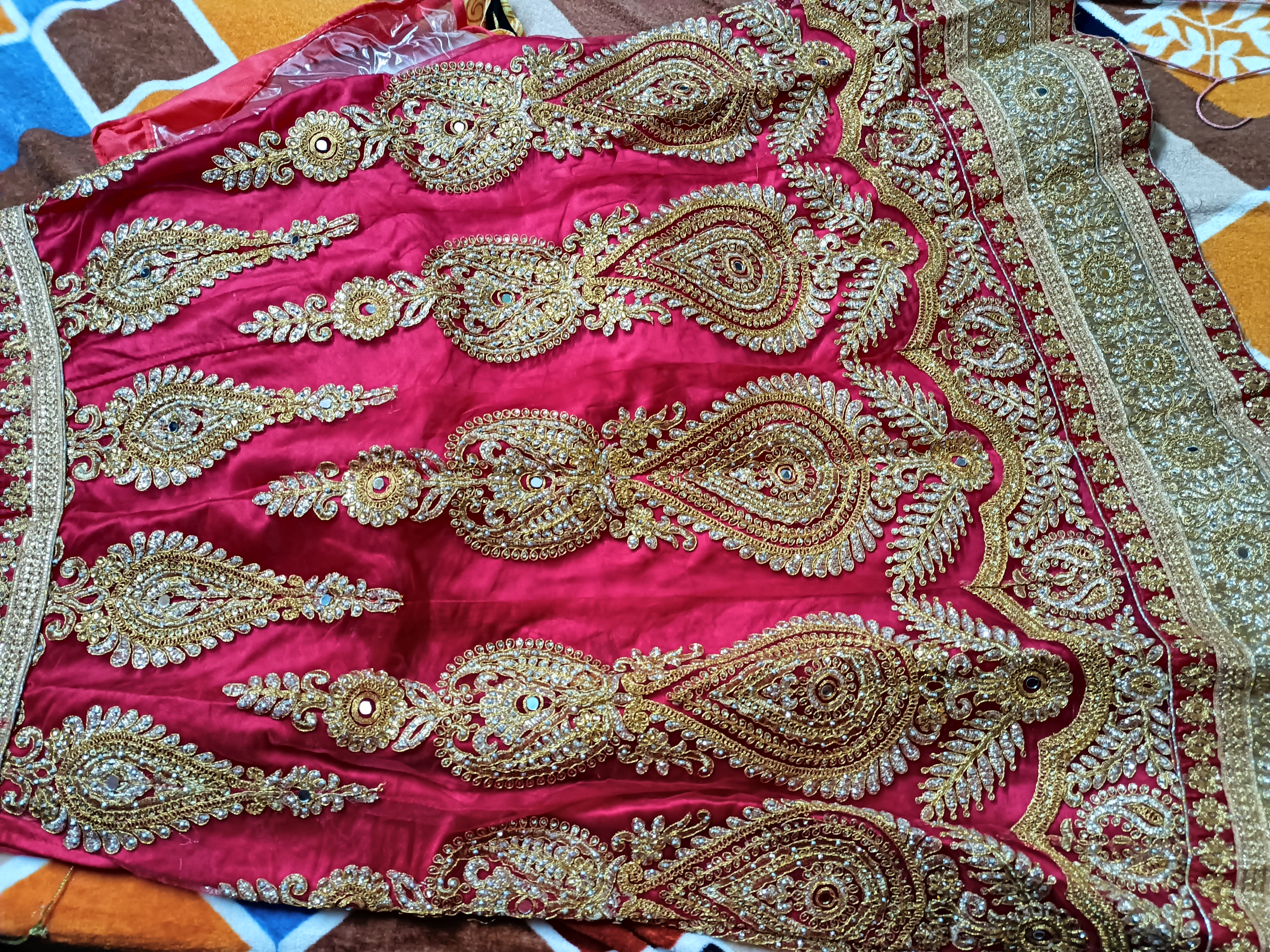Red color lehanga