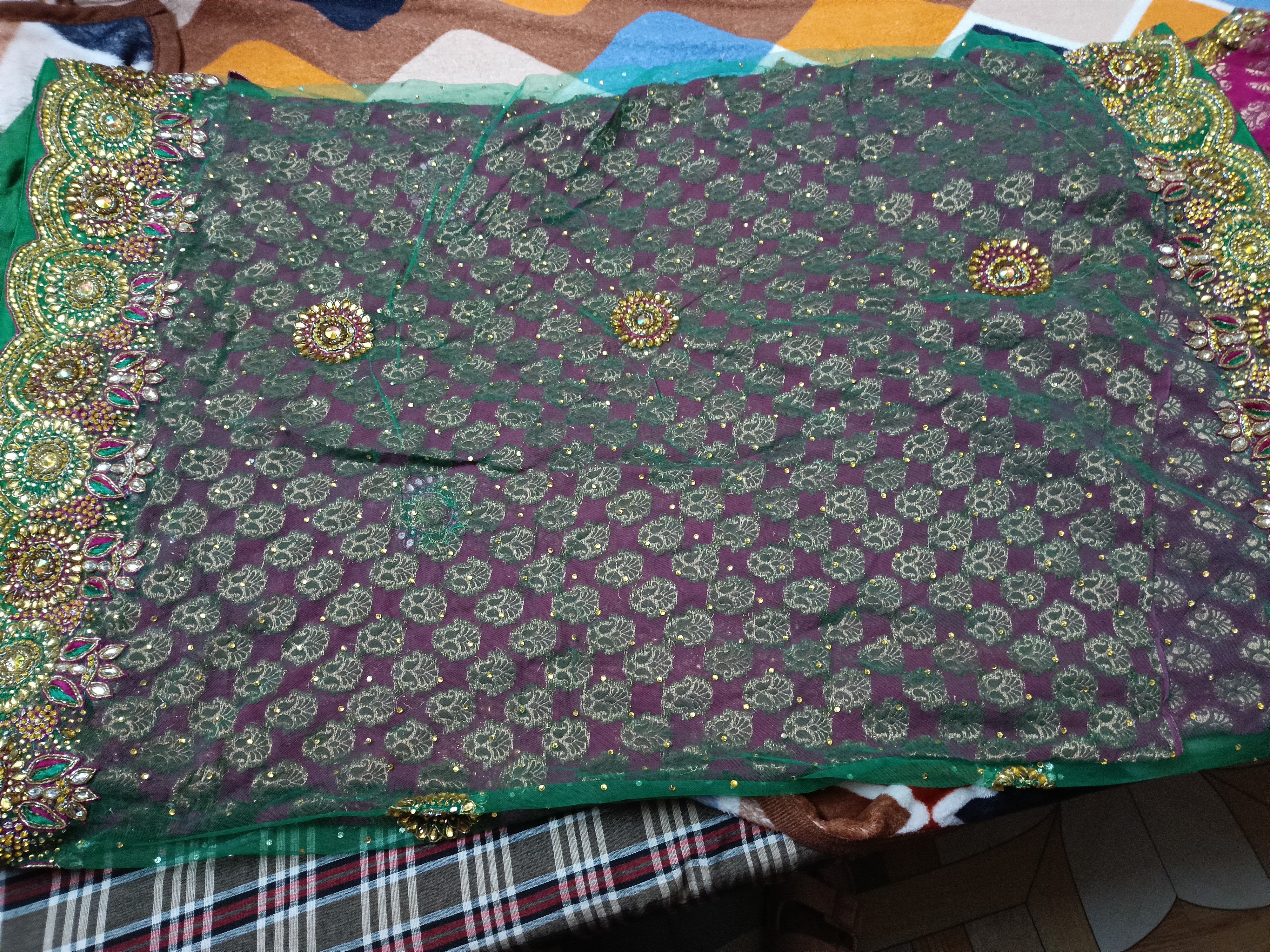 Zaree work heavy saree