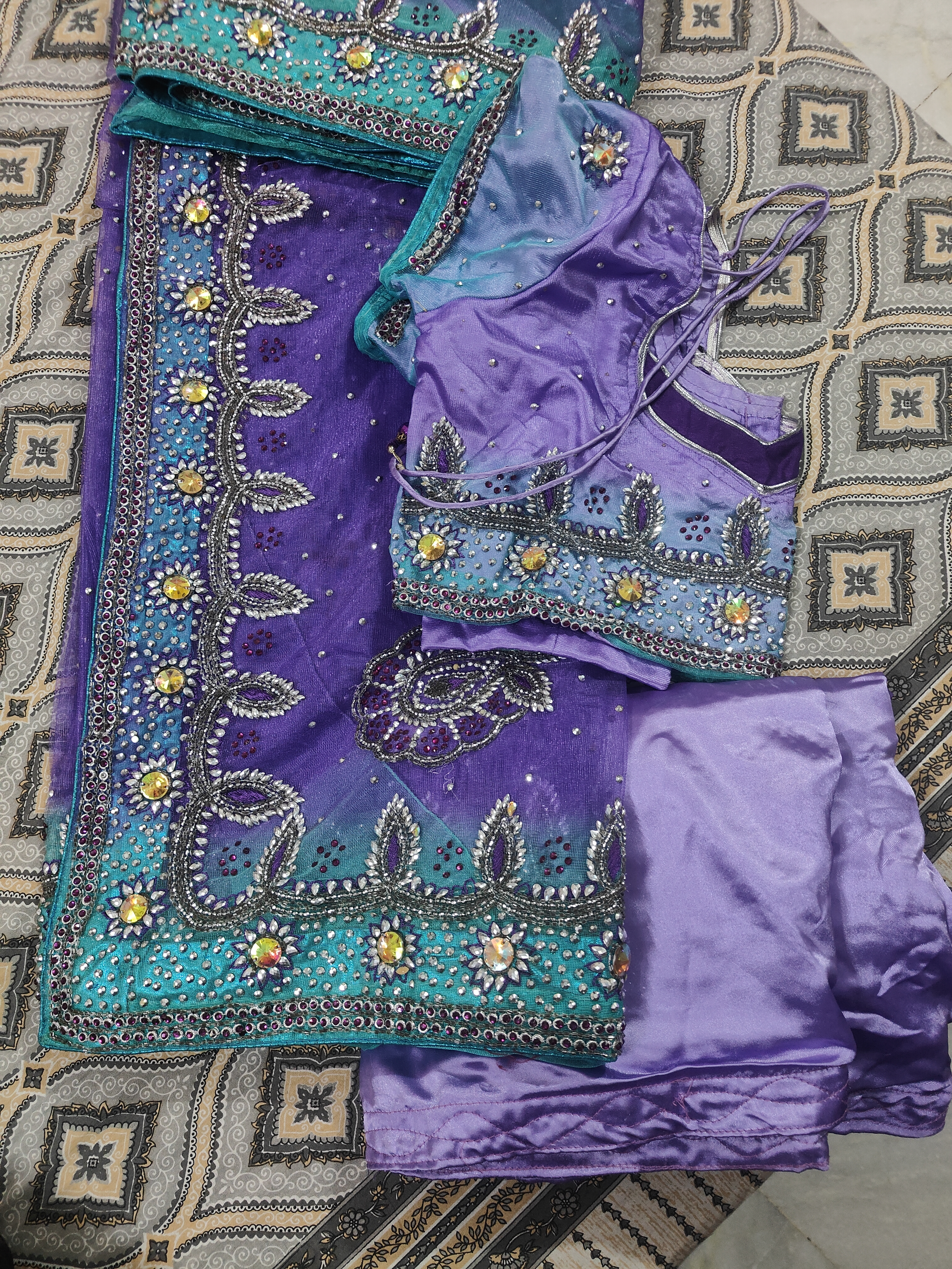 Full net | 3 piece | party wear saree