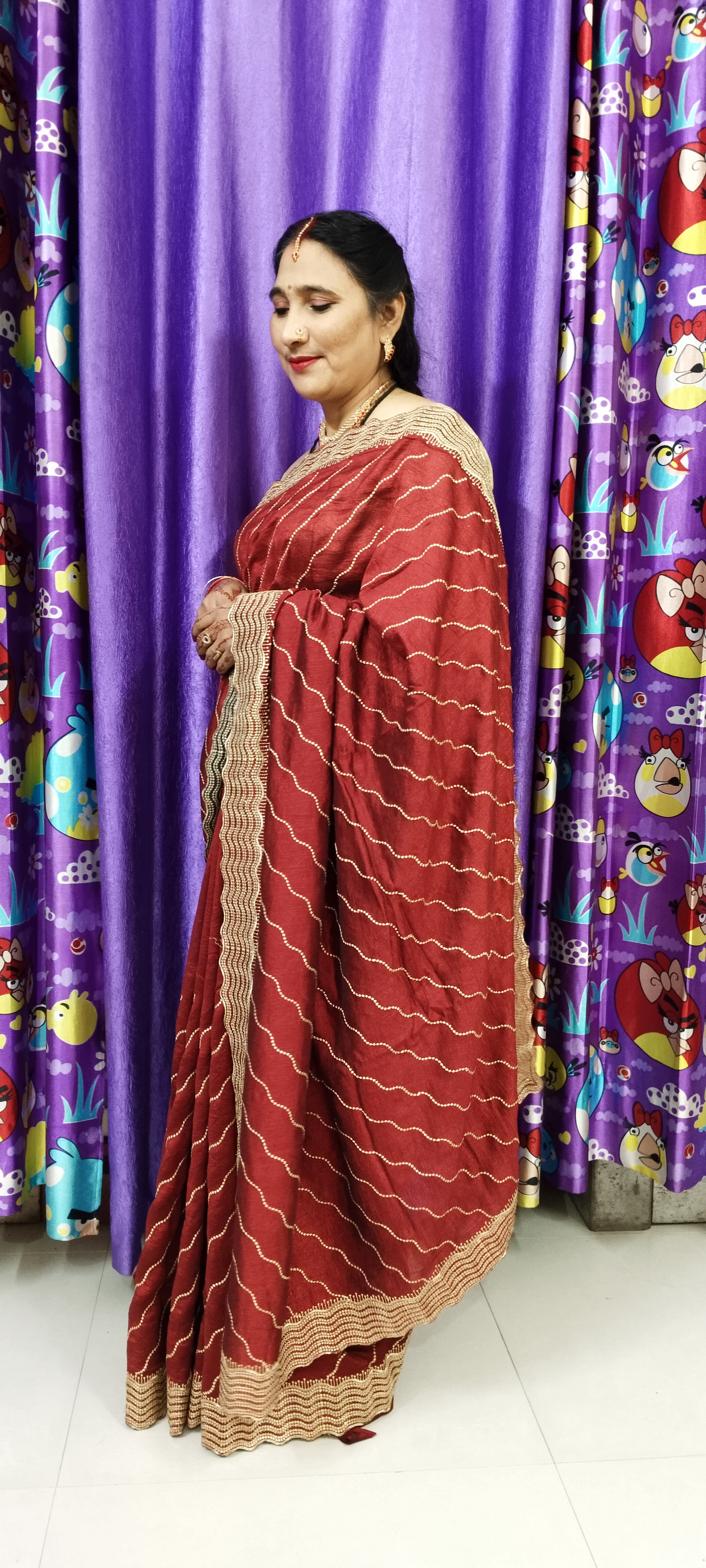 Festive Red saree 