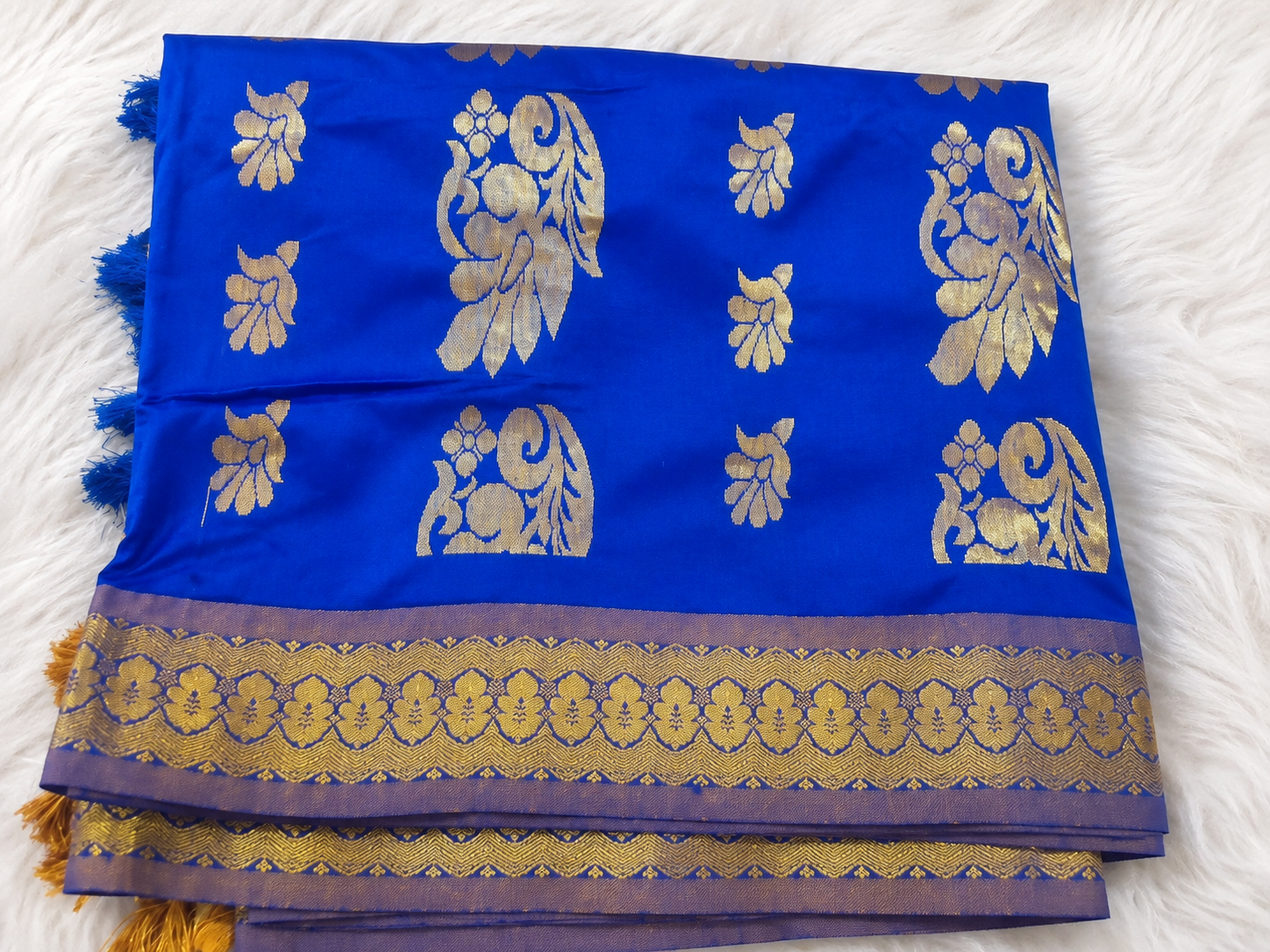 Blue soft silks saree Blue soft silks saree